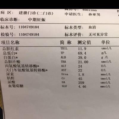 建册查出总胆汁酸高21,肝内胆汁淤积(正常0-10),隔半个月产科复查28.