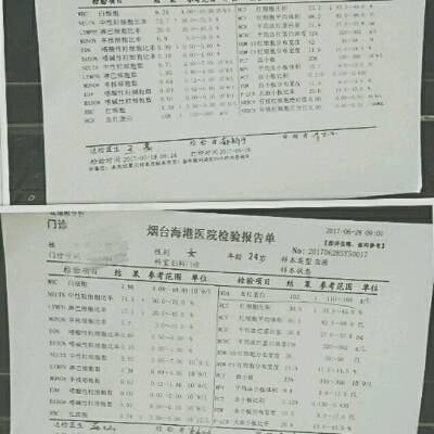 各位宝妈,有谁会看化验单吗,这两张化验单哪个缺铁性贫血严重点啊