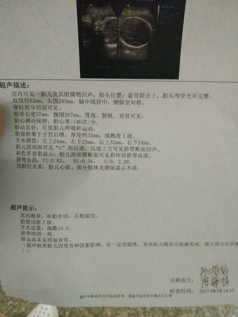 帮忙看看男孩女孩_31周的彩超单_宝宝树