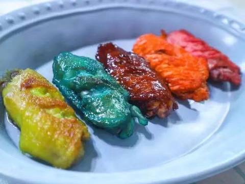 苹果味美年达鸡翅       蓝可乐鸡翅       可乐鸡翅    橘子味美年达