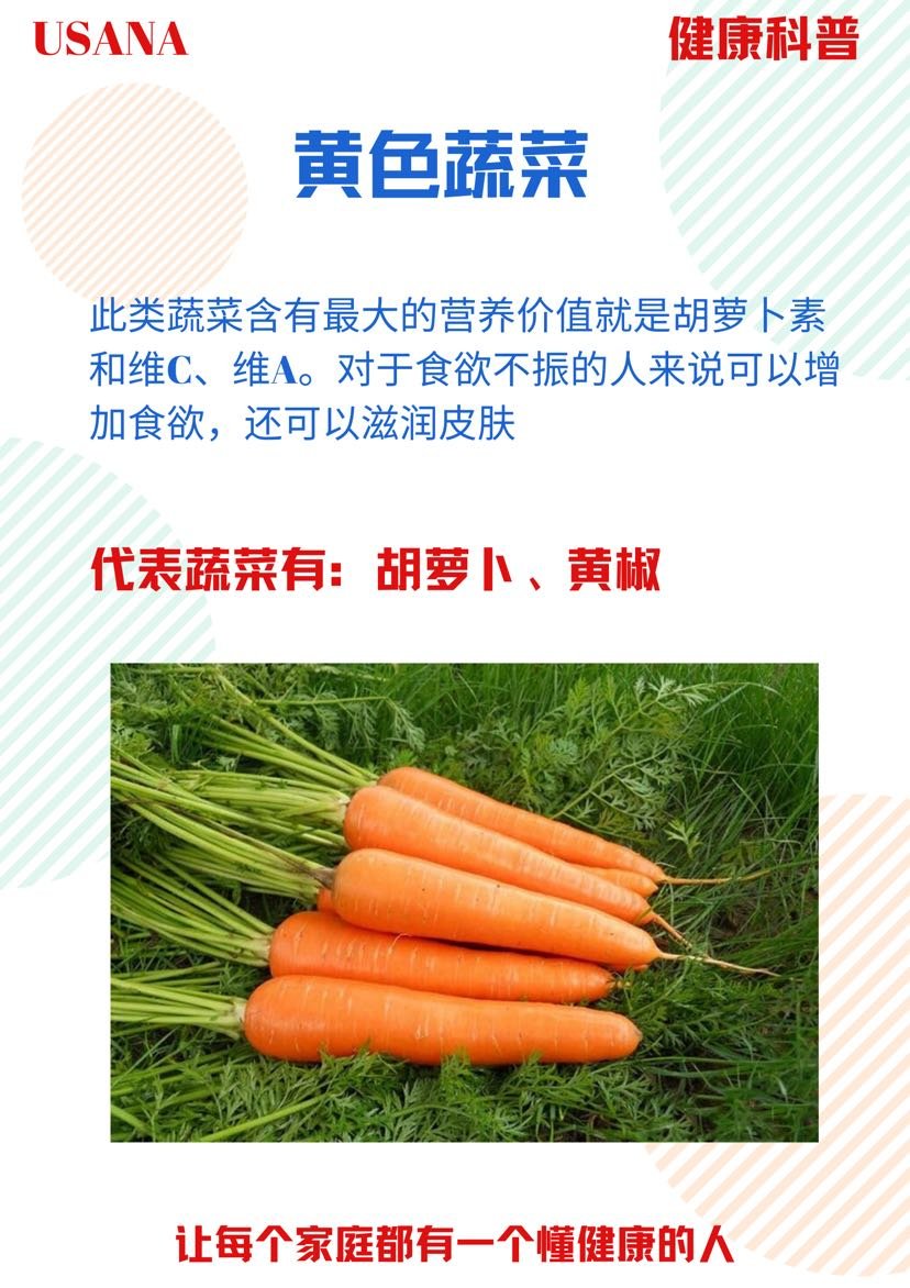 不同颜色蔬菜，营养大不相同！