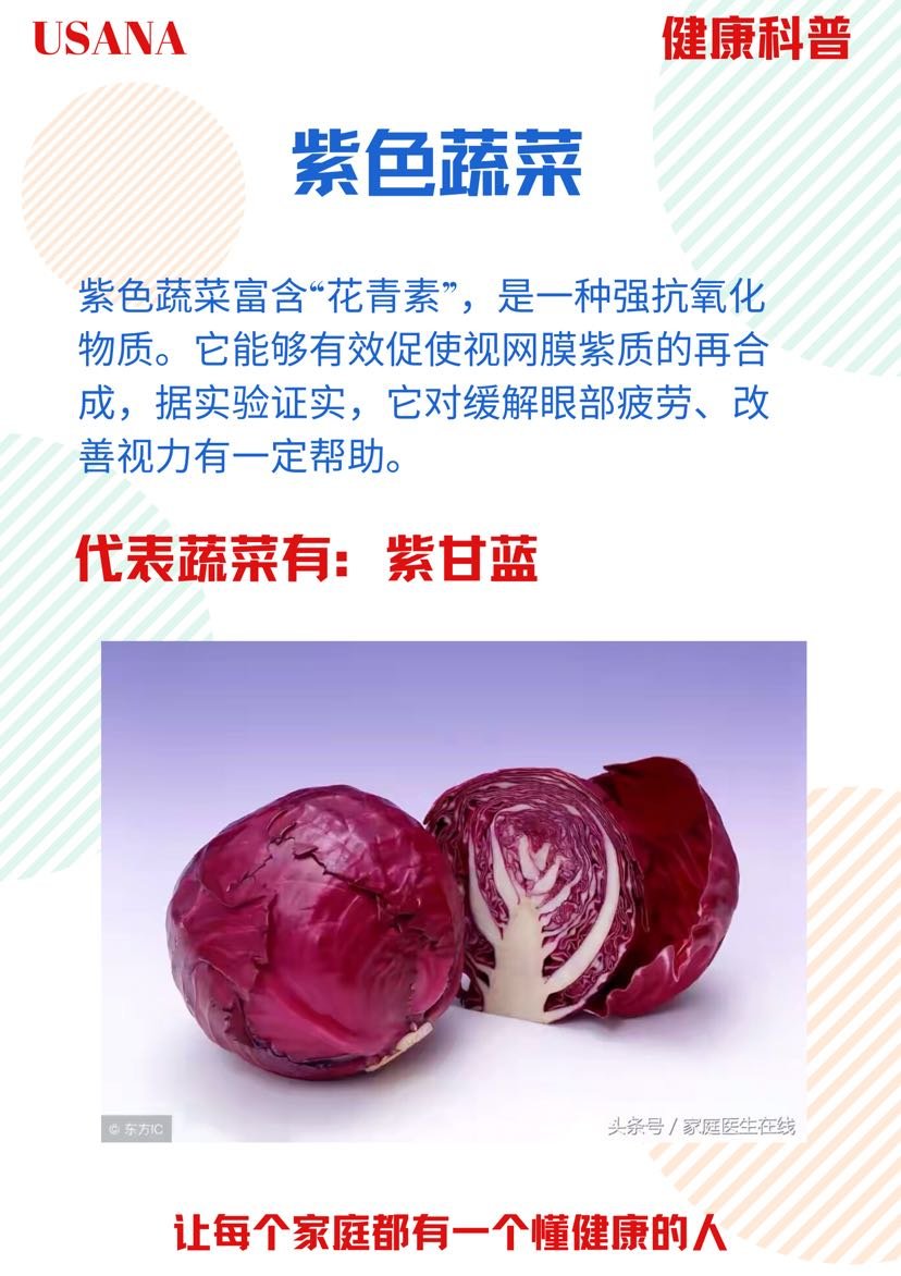 不同颜色蔬菜，营养大不相同！
